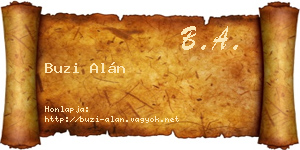 Buzi Alán névjegykártya